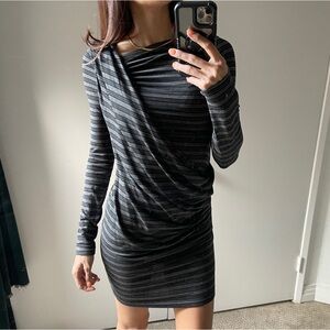 Max Studio pinstripe bodycon dress